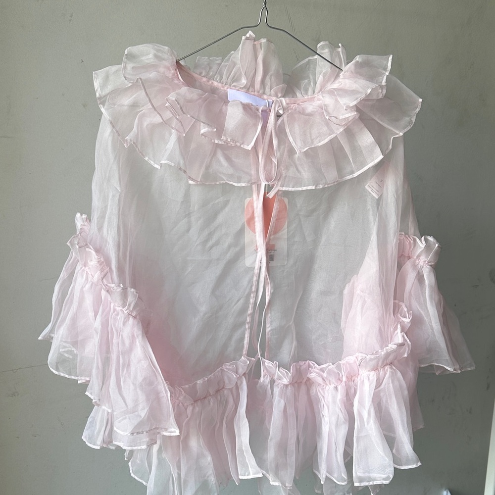Selkie Baby Soft Opera Cape in Pink, 100% Silk